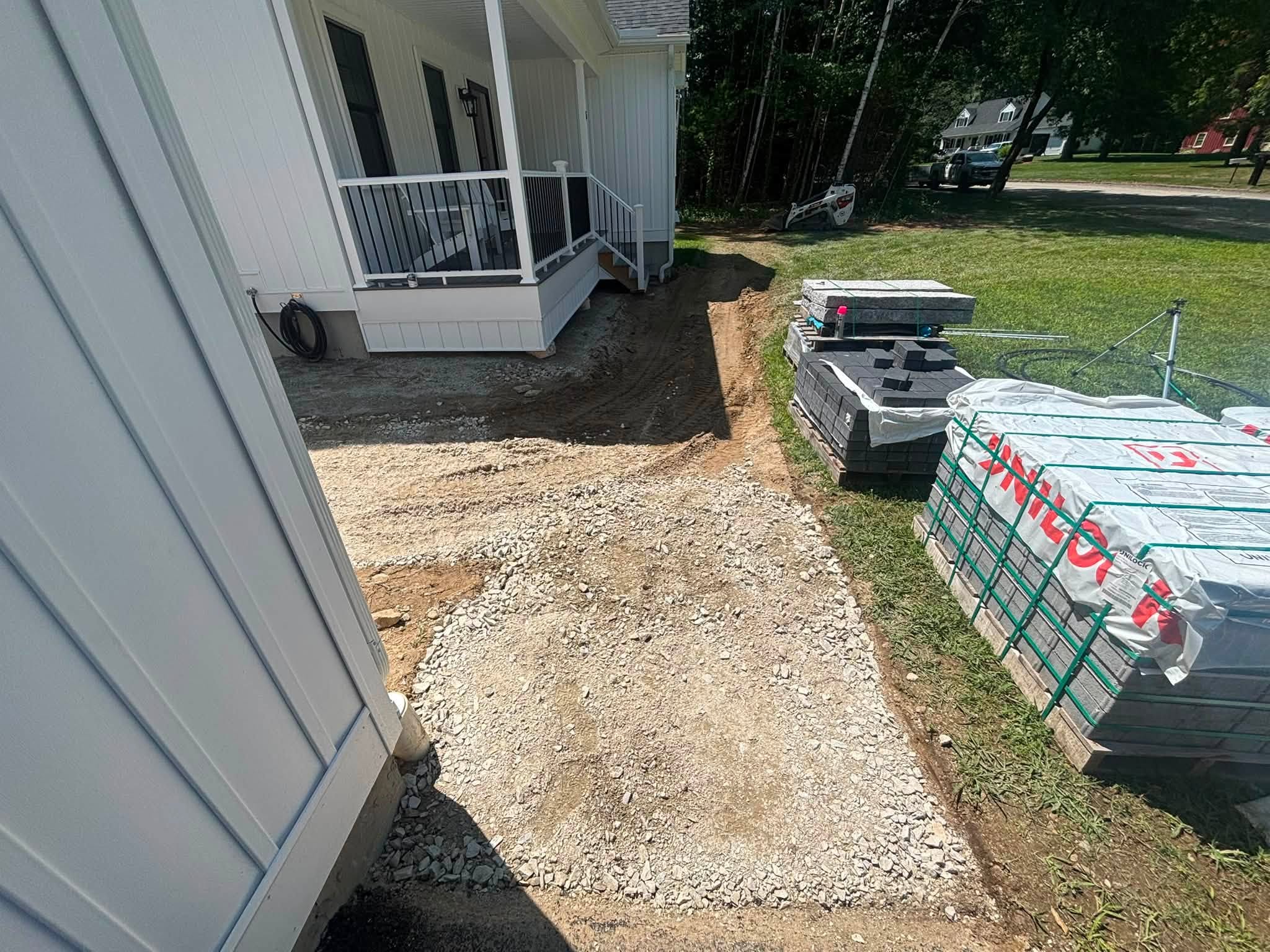 Hardscape installation nearing completion — Charlton, MA